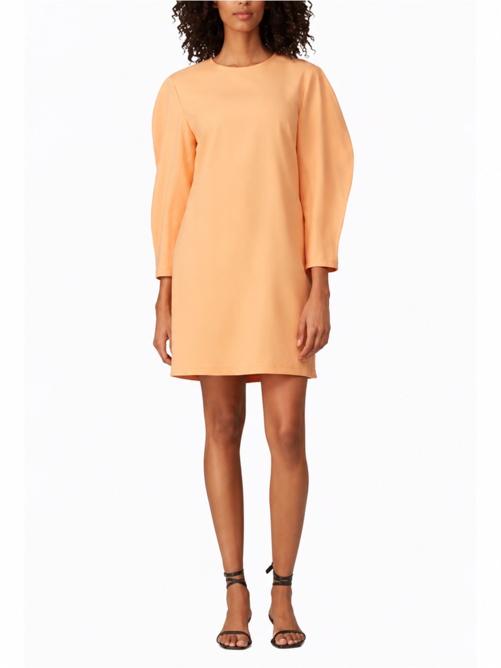 Tibi Chalky Drape Origami Sleeve Melon Shift Dress